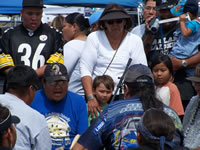 Sept 2007: Alex and Grandmama with the drummers at the Navajo Nation Fair in Window Rock, Arizona