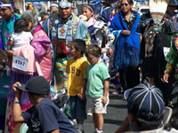 Sept 2007: With dancers at the Pow Wow.