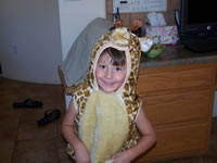 October 2007: Alex is a giraffe!