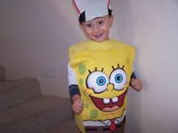 October 2007: Alex being Sponge Bob, totally in character.