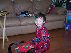 December 2007: Christmas morning.