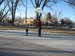 February 2008: Big Jim teaching Max a thing or two.