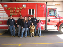 March 2008: Alex and the Edgewood Fire Department at his friend TJ's birthday party.