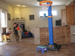 March 2008: Alex going for a three-point jumper.