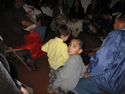 March 2008: Alex and cousin Logan at Nonabah and Jerald's wedding.