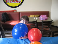 March 2008: Alex at AJ's birtday party.