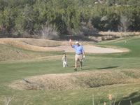 April 2008: Chris and Max golfing at Paa-Ko Ridge