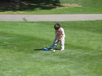 May 2008: Taking a nice swing.