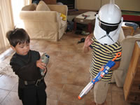 September 2008 Photos: Anakin Skywalker and a Clone Trooper.