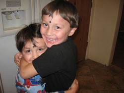 November 2008: Alex and Max (with bindis)