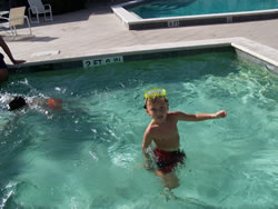 December 2008: Alex doing backstroke