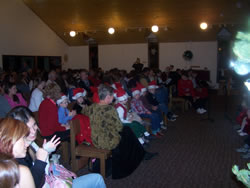 December 2008: Alex's Kindergarten waiting to sing at their Christmas Musical Offering