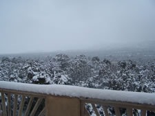 February 2010: View from the balcony with snow