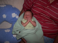 July 2010: Sleeping on Daddy's lap