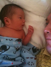 July 2010: With Daddy