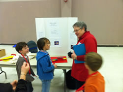 January 2011: Alex at Lego League Presentations, Albuquerque Convention Center