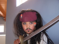 October 2011: Max as Captain Jack Sparrow