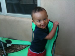 October 2011: Zeke playing on the porch