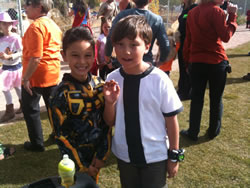 October 2011: Alex and Avery at the Halloween Parade (Alex is "Ben Ten")