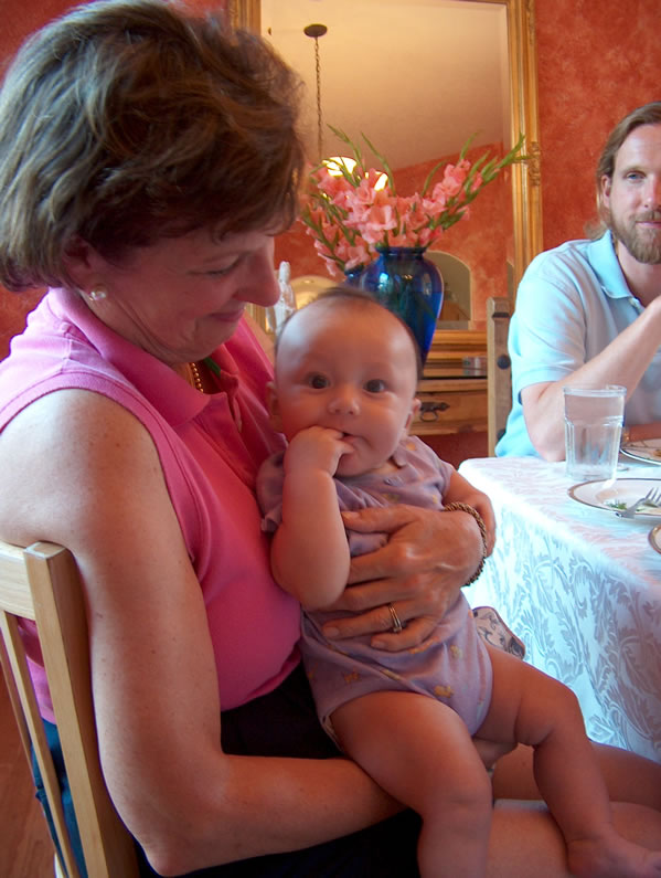 Nana, Uncle Brad and Alex at lunch.