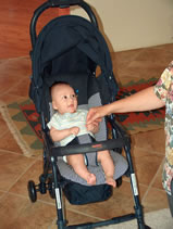 Alex in his stroller. (111kb)