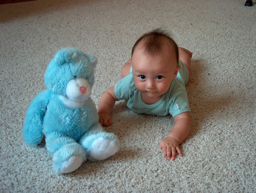 Alex and blue bear.