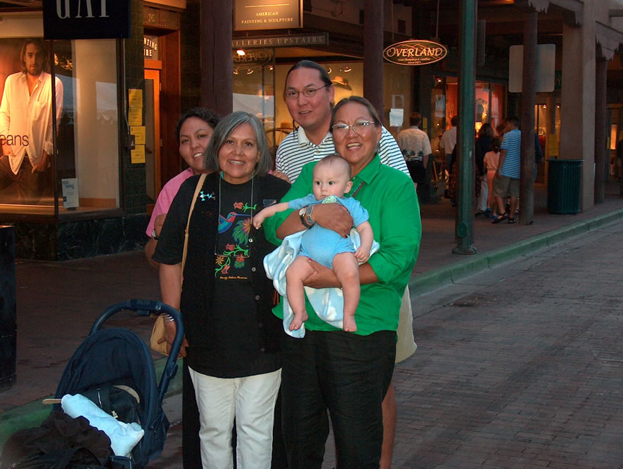 Indian Market in Santa Fe with Nonabah, Silvia, Dad & Grandmama.