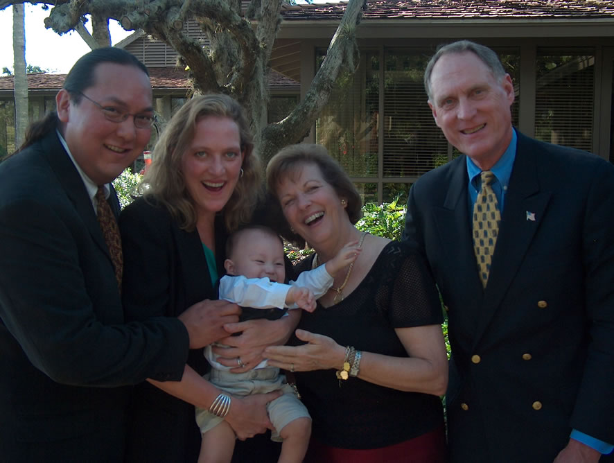 Thankgiving -- outside with parents and grandparents