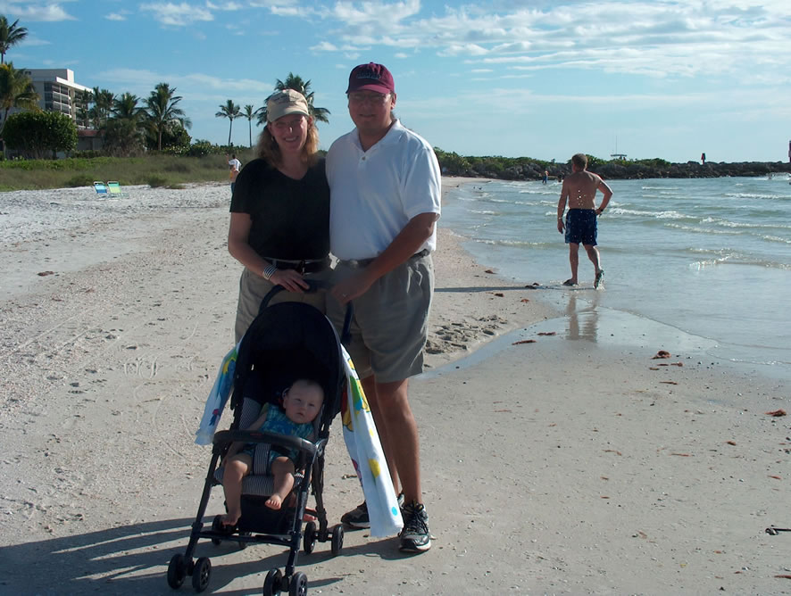 Going for a beach walk.