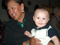 Grandmama and Alex at Amanda & Darryl's wedding in Flagstaff, Arizona. (72kb)