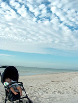 Napping on the beach in Naples. (93kb)