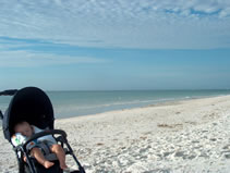 Napping on the beach in Naples. (112kb)