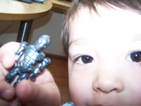 November 2007: Max with a megabloks black Spider-man