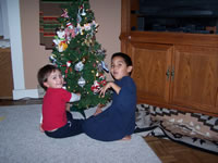 November 2007: Max and Logan playing