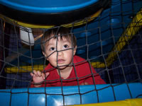 November 2007: Climbing at Chuck E. Cheese's