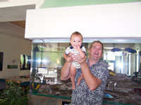 Max at the ABQ Aquarium with Chris DeMeritt