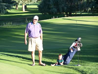 Golfing with Daddy in Durango